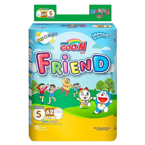 Tã quần Goon Friend Size S62 Miếng ( Cho bé 4 đến 8Kg)