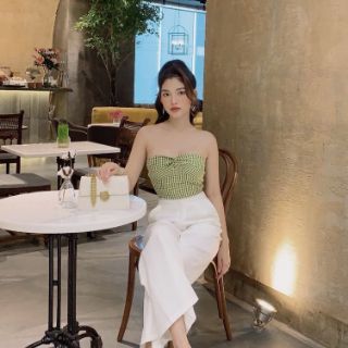 Áo crop caro quây ngực