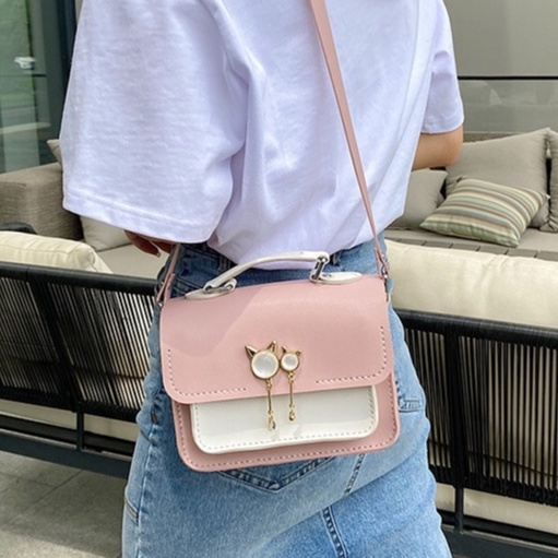 Túi tự đan handmade HALA túi xách nữ da PU thời trang đeo chéo phong cách đi chơi du lịch