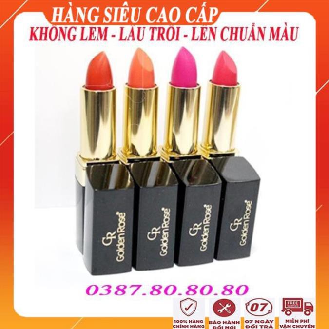 [FreeShip-HÀNG CAO CẤP] Son môi đẹp lipstick golden rose/Son lì cao cấp không lem, không trôi,siêu mềm mượt quyến rũ