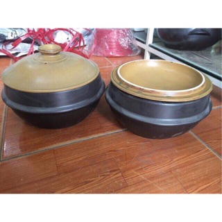 Nồi kho cá cao cấp Bát Tràng ( nồi nắp vàng )