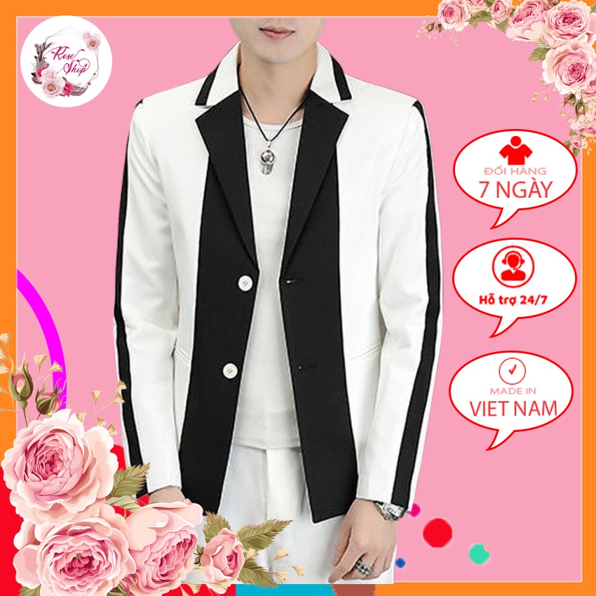 Áo vest nam,Áo Vest phổi màu chủ đạo đen trắng, dễ phối đồ,chất liệu không nhăn, không nhàu.Mã H56