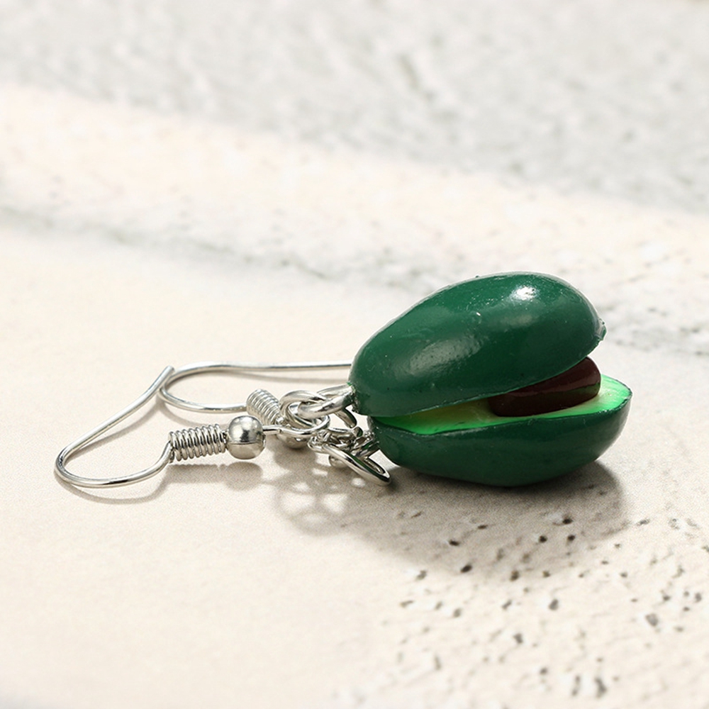 Bộ Trang Sức Gồm Vòng cổ/Móc Khóa/Móc Khóa Hình Trái Bơ Màu Xanh Lá Phong Cách Bohemian Dễ Thương