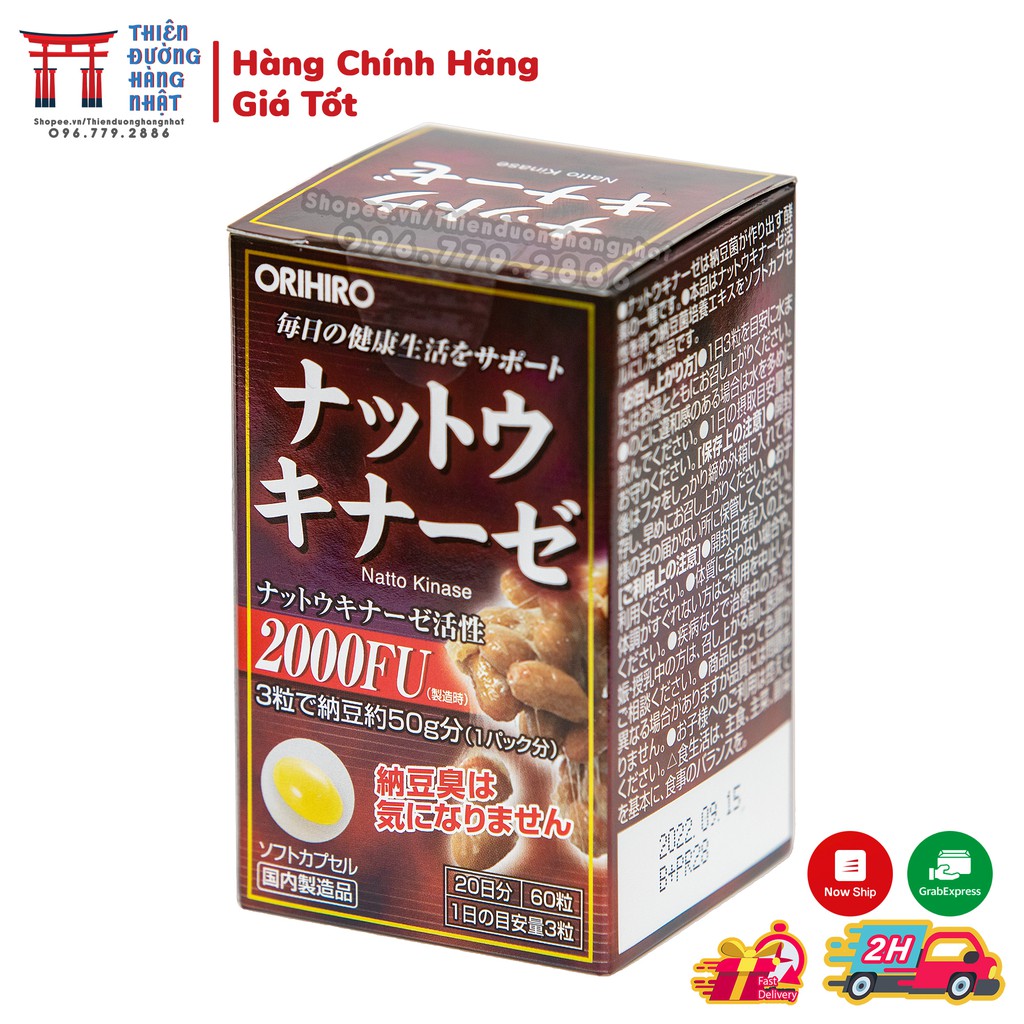 Viên uống hỗ trợ chống đột qụy Natto Kinase 2000FU (Date 2022) | WebRaoVat - webraovat.net.vn