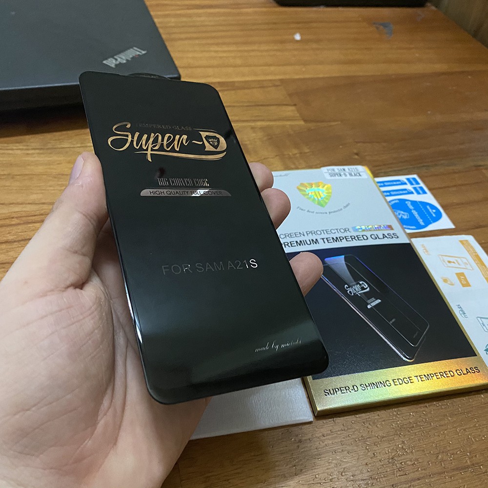 Miếng dán Kính cường lực Samsung A21S Super-D MIETUBL Full viền Đen Fullbox