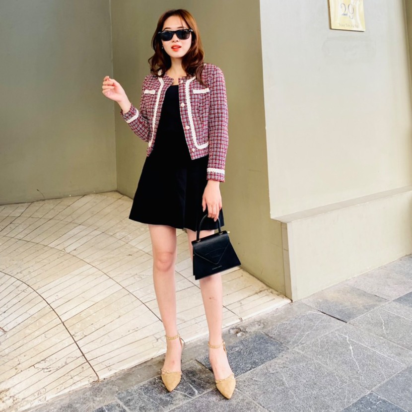 Áo Dạ, Áo Khoác Blazer Lửng Nữ Thời Trang, Hàng Cao Cấp Hachidesigns