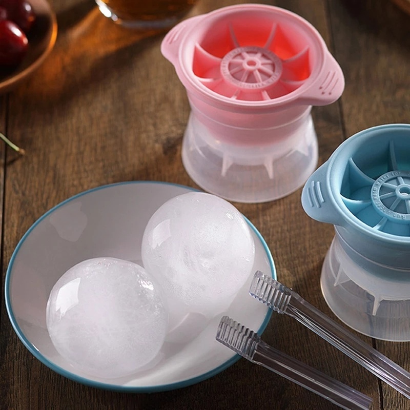 Khuôn Silicone Làm Đá Viên Hình Cầu 6cm Tiện Dụng Cho Nhà Bếp DIY