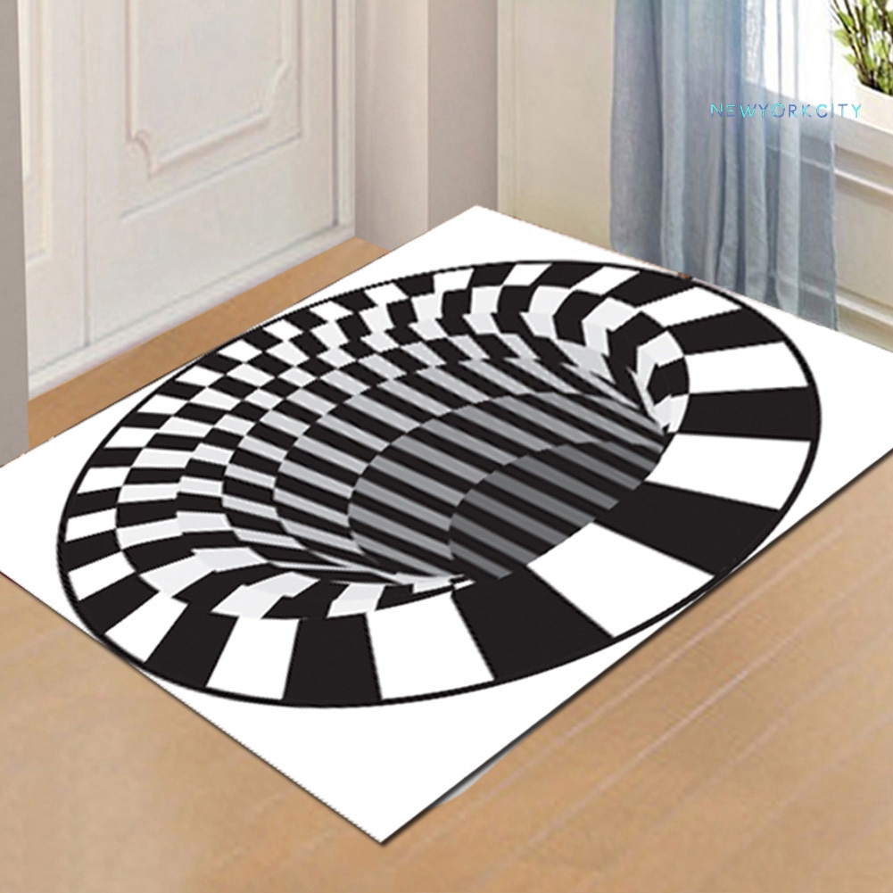 Thảm lót cửa chùi chân Chống Trượt Thấm Hút Nước In Họa Tiết 3D