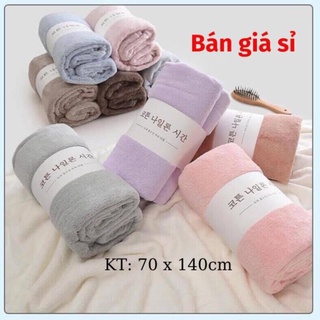Khăn tắm siêu mềm Hàn Quốc size lớn 70x140cm siêu thấm nước, chất bông lông cừu phù hợp mọi loại da cho cả mẹ và bé YH88