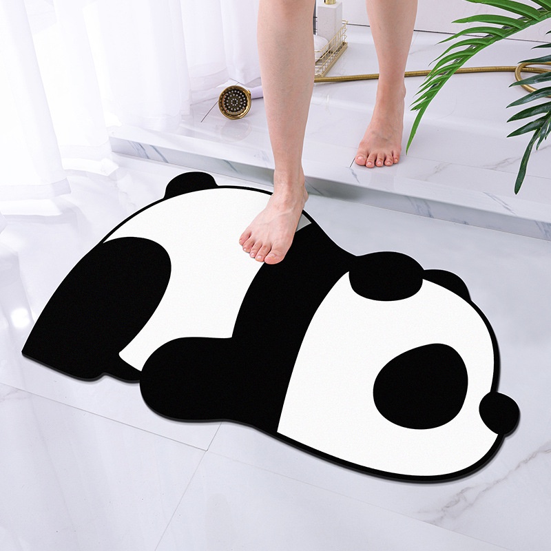 Thảm Chân Silicon Hình Thú 5D Siêu Thấm Nước, Mặt Đế Cao Su Chống Trơn Trượt Cao Cấp 40*60cm Akii Home T22