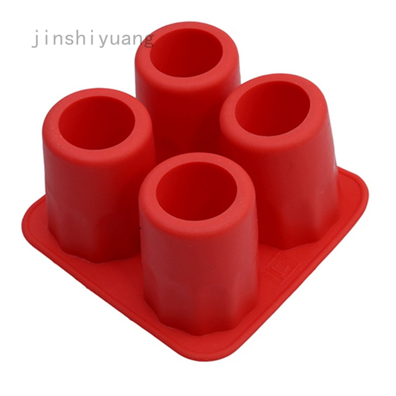 Khuôn Silicone Làm Đá 4 Ô Hình Ly