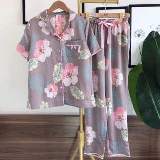 Bộ lụa satin cộc