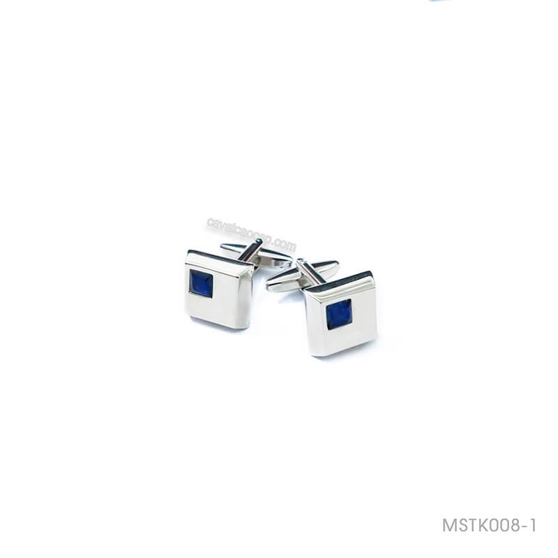 Măng set Cufflink - MSTK008 - trắng kim