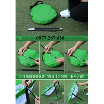 Lồng tập golf chip lưới tập Pitch và Lob di động 3 mục tiêu trong nhà hoặc ngoài trời tiện lợi LT004