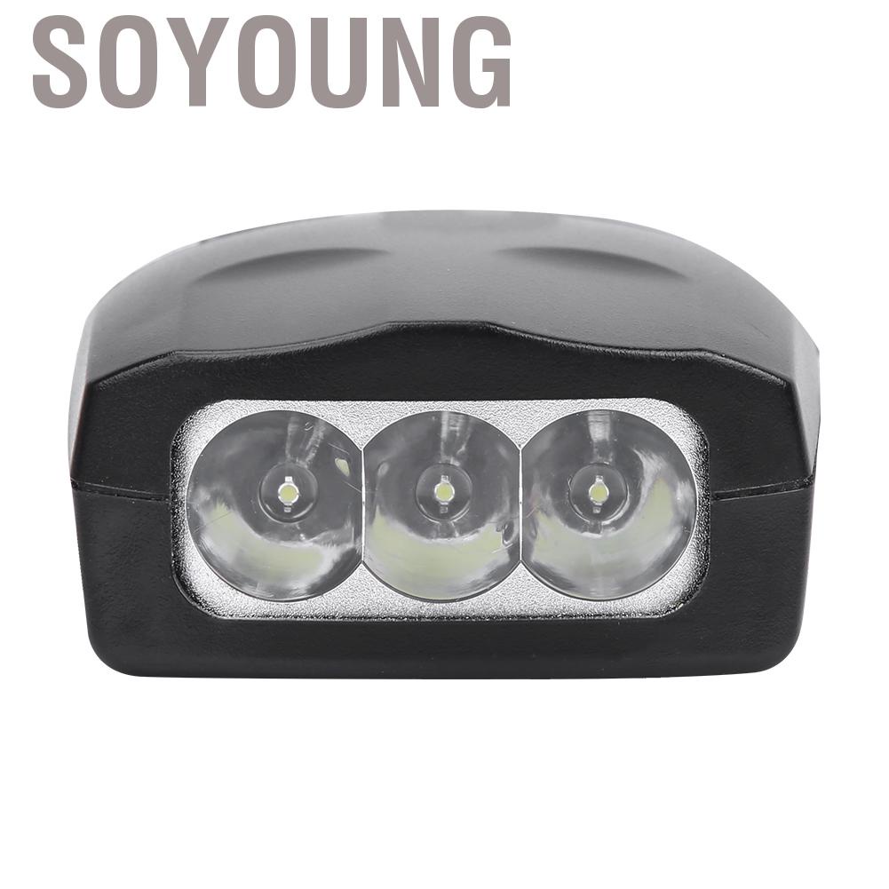 Đèn Pha Led 3 Bóng Có Còi Chống Thấm Nước Gắn Phía Trước Xe Đạp