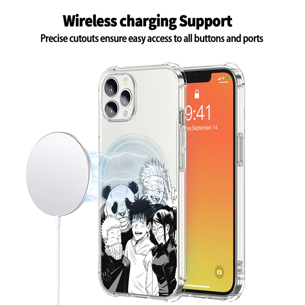 Ốp Điện Thoại TPU Mềm Trong Suốt Chống Sốc In Họa Tiết Anime Jujutsu Kaisen Cho iPhone 14 Plus 13 12 11 Pro Max