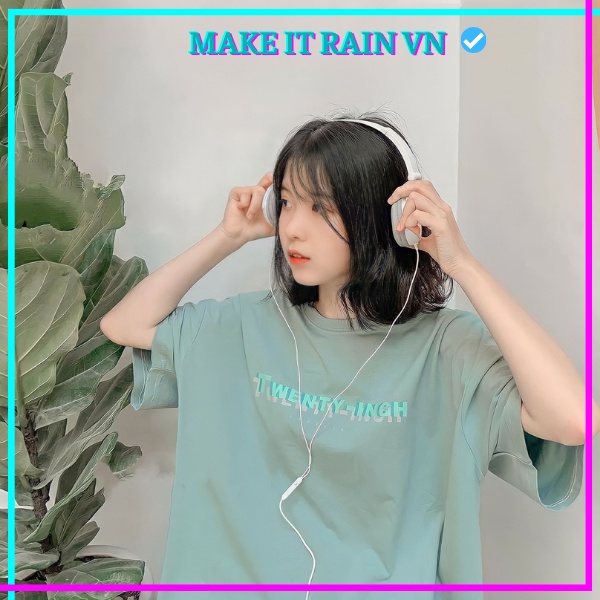 Áo Thun Tay Lỡ Unisex TWENNTY-INNCH Make It Rain VN, Áo Phông Nam Nữ Form Rộng, có hình ảnh video thật