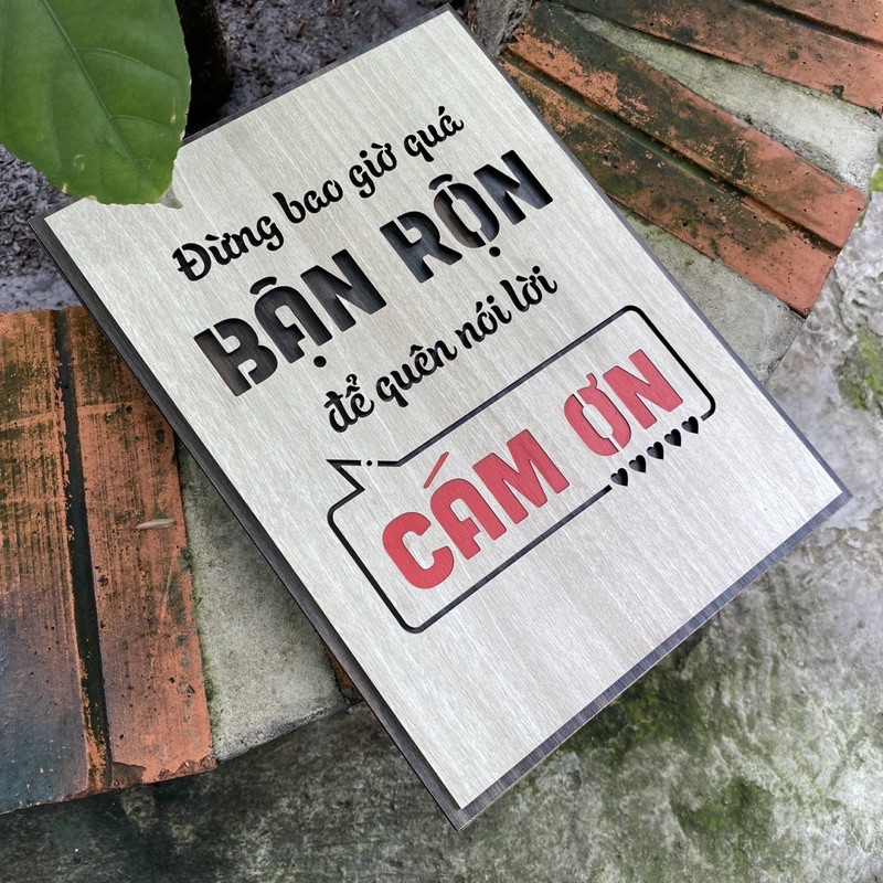 Tranh Slogan Treo Tường Decor Gỗ TBIG070 chân lý cuộc sống