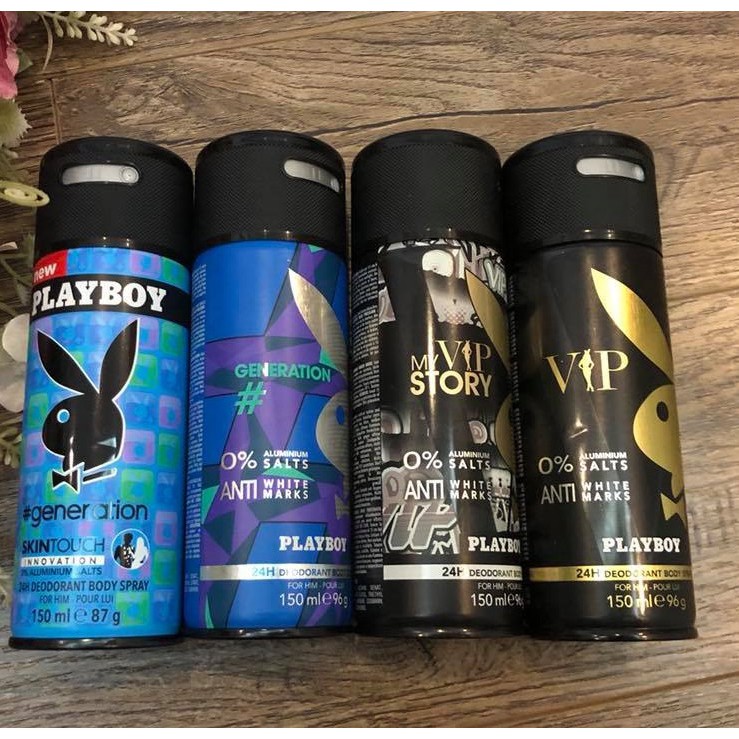 Xịt khử mùi cơ thể Playboy VIP hương nước hoa cao cấp