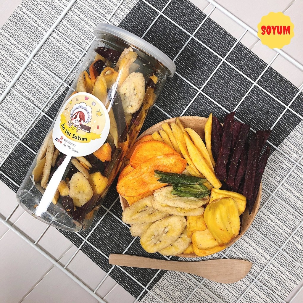 Trái cây thập cẩm sấy 270g, ăn vặt Soyum vừa ngon vừa rẻ