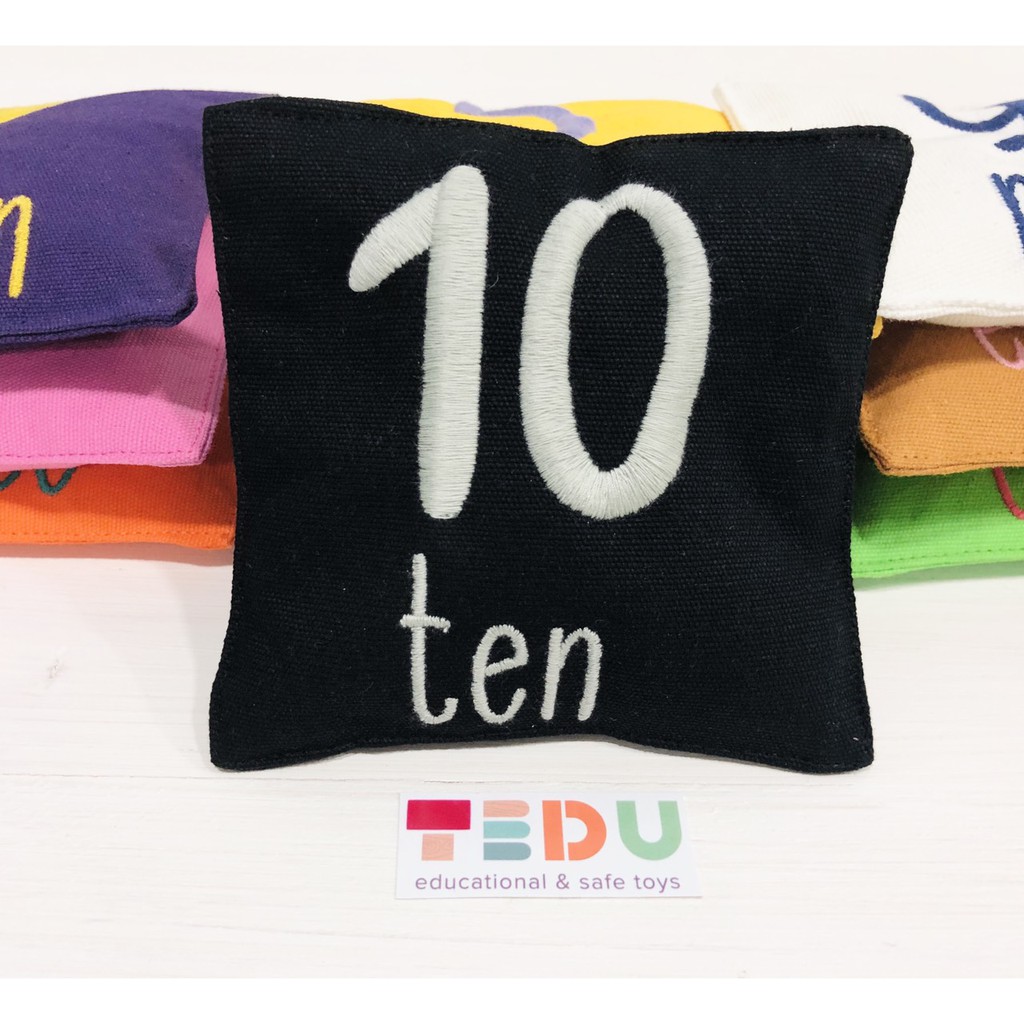 Set 10 túi ném màu Tedu (số từ 1 đến 10)