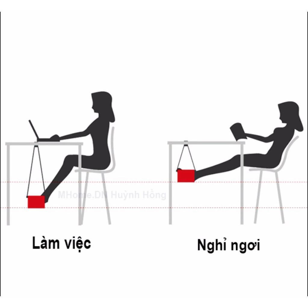 VÕNG TREO CHÂN GIẢM MỆT MỎI LÀM VIỆC TẠI VĂN PHÒNG HOẶC TẠI NHÀ FOOTREST OFFICE