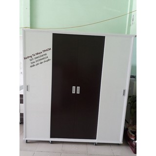 tủ quần áo 4 cánh cửa lùa free ship hcm