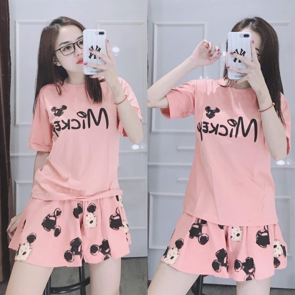Sét áo cộc quần giả váy hình micky siêu cute | BigBuy360 - bigbuy360.vn