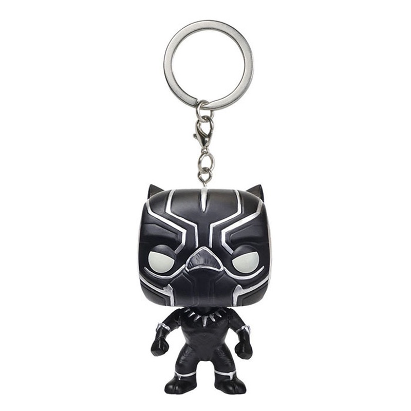 Móc Khóa Funko POP Avengers Spider Man Groot Báo Đen Bằng PVC Làm Quà Tặng Cho Trẻ Em