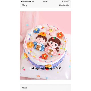 combo trang trí bánh sinh nhật kiu kiu cake