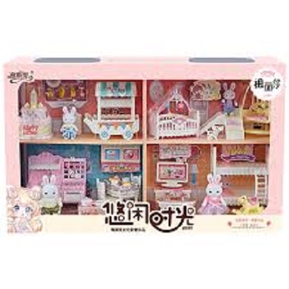 Bộ đồ chơi mô phỏng nấu ăn nhà thỏ, màu sắc thiết kế hài hoà đẹp mắt dành riêng cho bé gái, hàng cao cấp