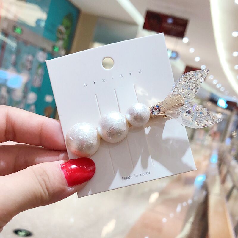 Kẹp Tóc Đính Ngọc Trai Phong Cách Hàn Quốc Thời Trang Cho Nữ