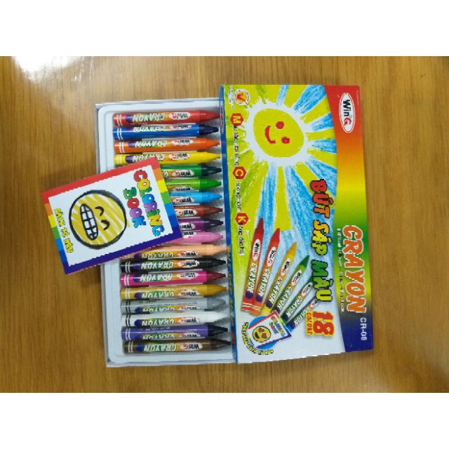 Bút sáp màu Crayon Win Q 12 màu / 18 màu