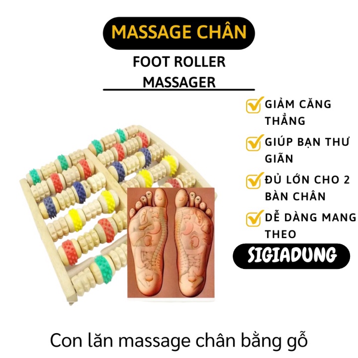 [SGD] Massage Chân - Bàn Lăn Mát Xa 6 Thanh Bấm Huyệt Thư Giãn 4135