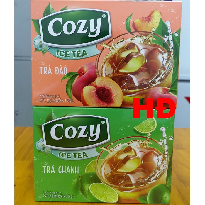 Trà hòa tan Cozy ice tea hương đào chanh 270gr