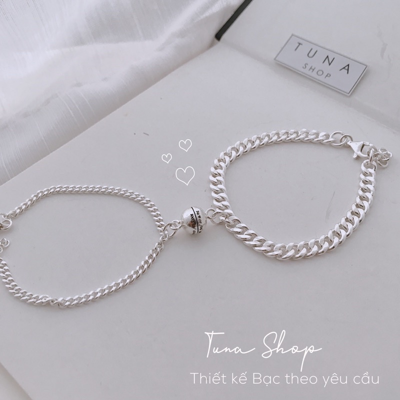 Nam Châm Bạc _ [HÀNG CÓ SẴN] _𝑪𝒂𝒎 𝒌𝒆̂́𝒕 𝒄𝒉𝒖𝒂̂̉𝒏 𝑩𝒂̣𝒄_TuNa Shop Trang sức Bạc cao cấp