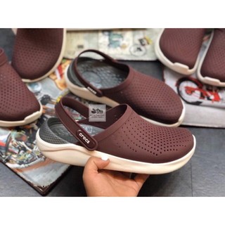 CrocsFanClub – PB29 - Dép sục Cross Literide màu mận, siêu nhẹ, sục kinh điển của Cross
