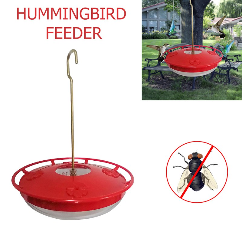 ☪ Plastic Bird Water Feeder Bottle Hanging Hummingbird Feeder Garden Outdoor Plastic Flower Iron Hook Bird Feeder SPRING