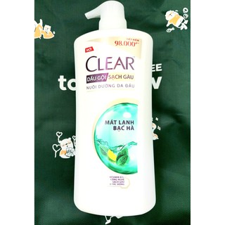 Dầu gội Clear bạc hà mát lạnh 900g