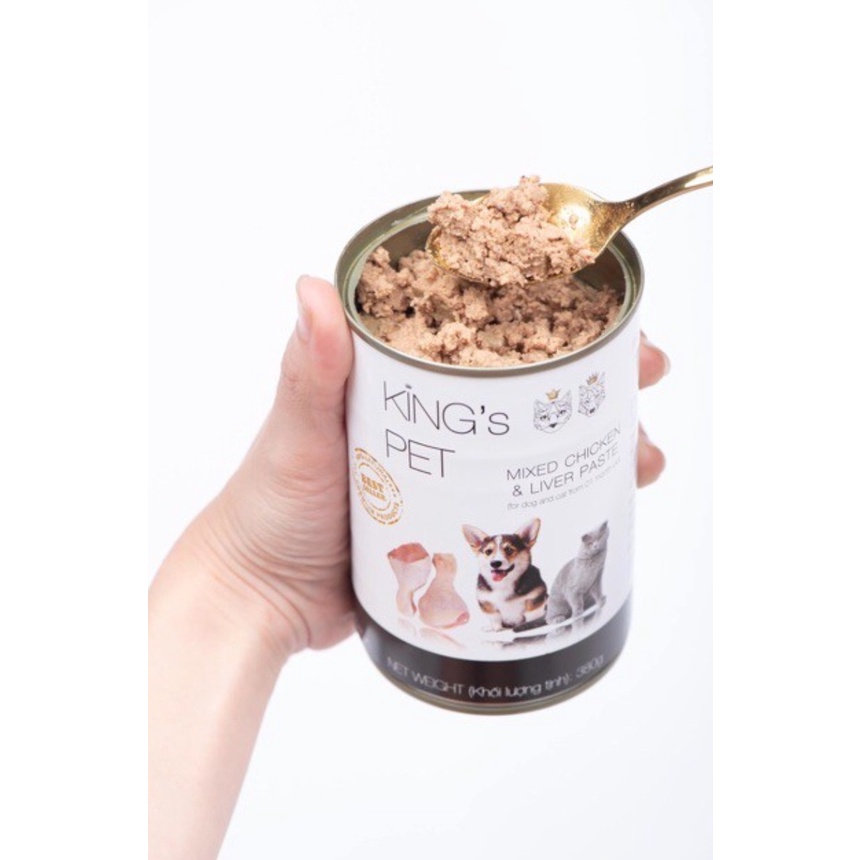 Pate hỗn hợp cho chó và mèo King’s Pet hộp 380g - PetMall