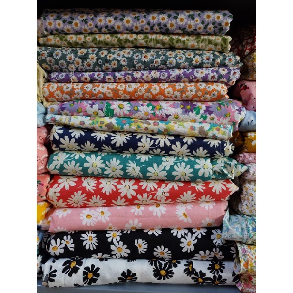 Vải thô hoa cúc 2m×1m5