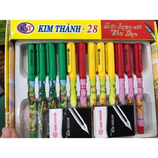 Combo 2 hộp Bút máy Kim Thành 28(24 chiếc) tặng kèm 2hop mực