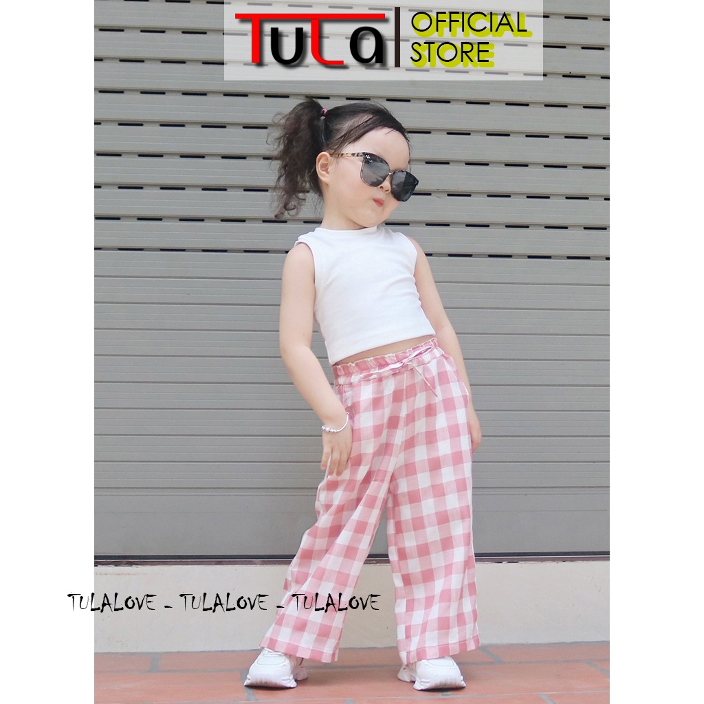 Quần Ống Rộng Dài Cho Bé Gái Dáng Suông Cực Xinh Quần Dài Đi Học Cho Bé Tulalove