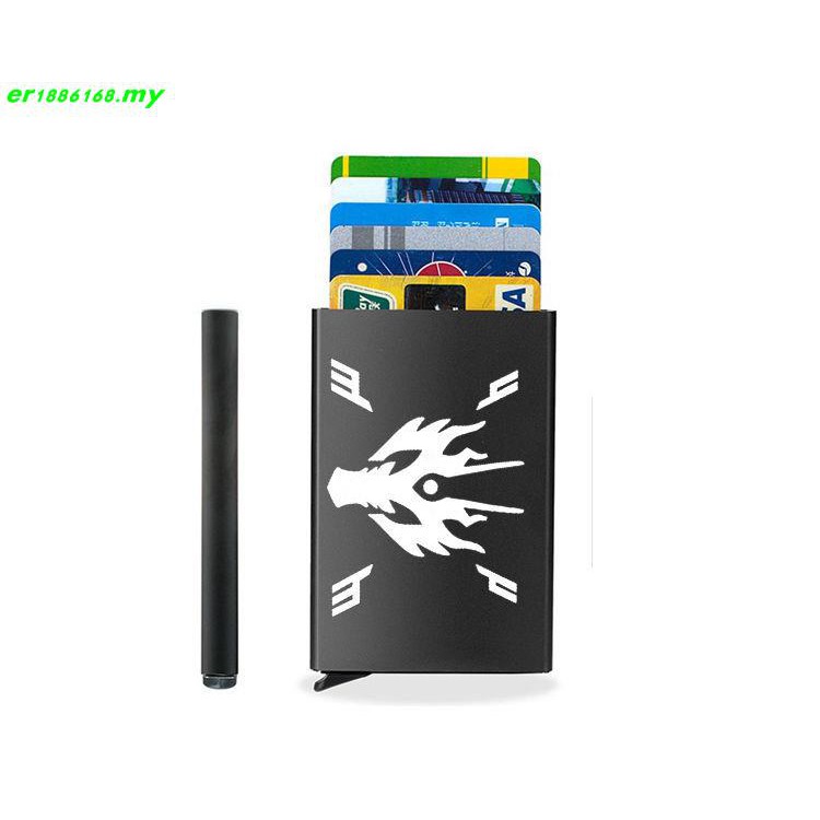 Hộp Đựng Thẻ Siêu Mỏng Tự Động Siêu Mỏng Hình Kamen Rider Dragon Knight King bìa thẻ thẻ bao