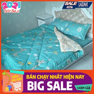 Chăn phao siêu nhẹ dùng cho mùa hè mẫu HƯƠU XANH