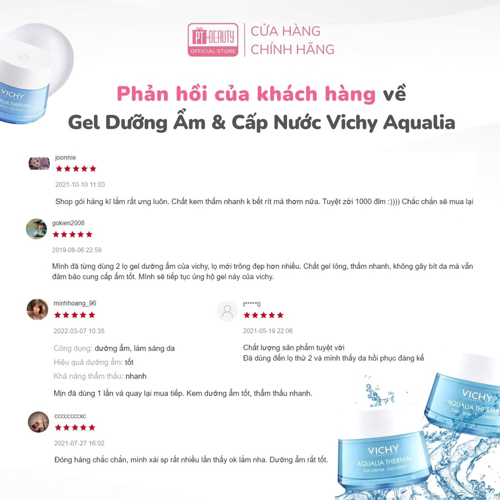 Kem Dưỡng ẩm dạng gel VICHY AQUALIA THERMAL REHYDRATING CREAM-GEL 50ml