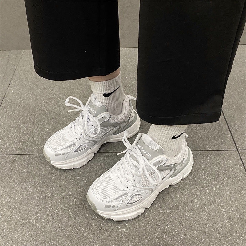 Giày Thể Thao Phối Lưới Thoáng Khí Phong Cách retro