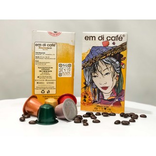 Viên nén cà phê "Em ơi Café" - Mix 5 vị  - Hộp 10 viên nhựa phân huỷ