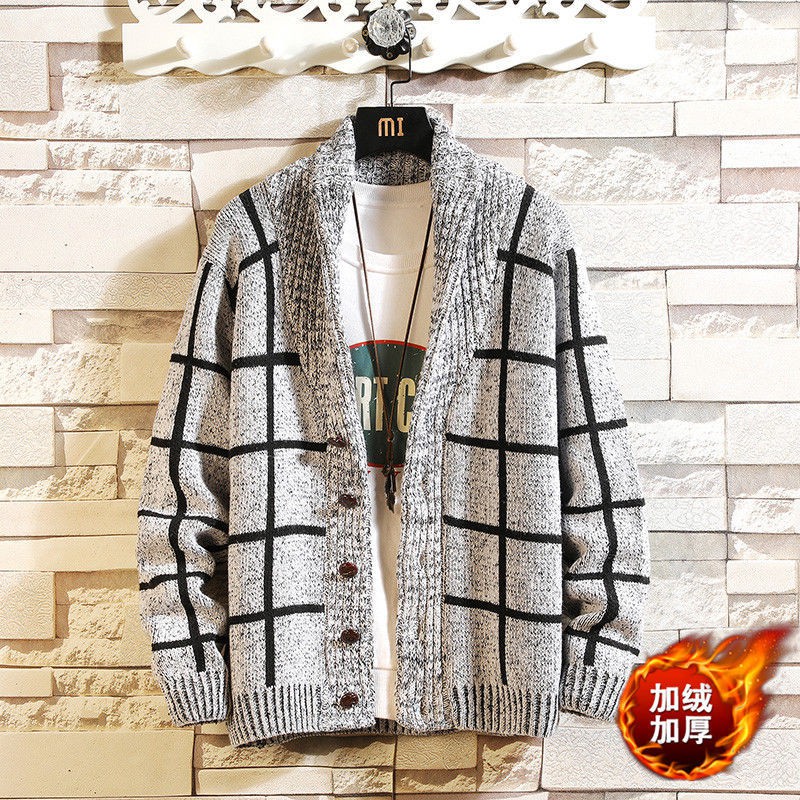 Áo Khoác Cardigan Len Thời Trang Xuân Thu Phong Cách Hàn Quốc Cho Nam Giới