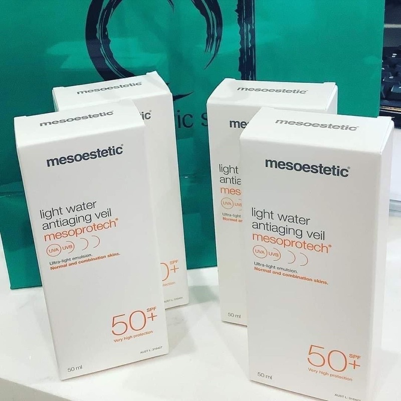 Kem chống nắng Mesoestetic Light Water Antiaging Veil Mesoprotech spf50+